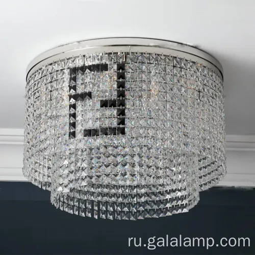 Элегантный современный хрустальный светодиодный потолочный свет